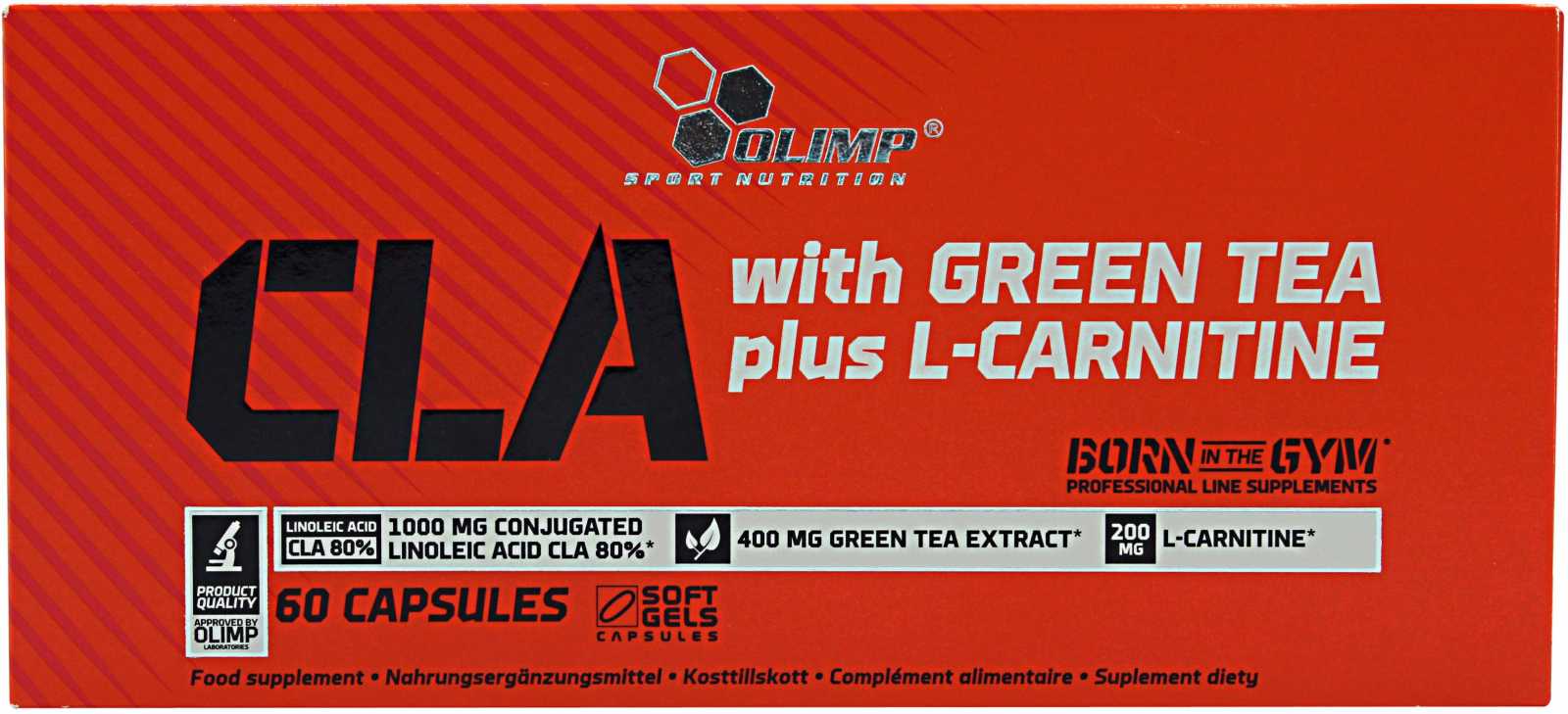 Olimp CLA com Chá Verde e L-Carnitina - 60 cápsulas