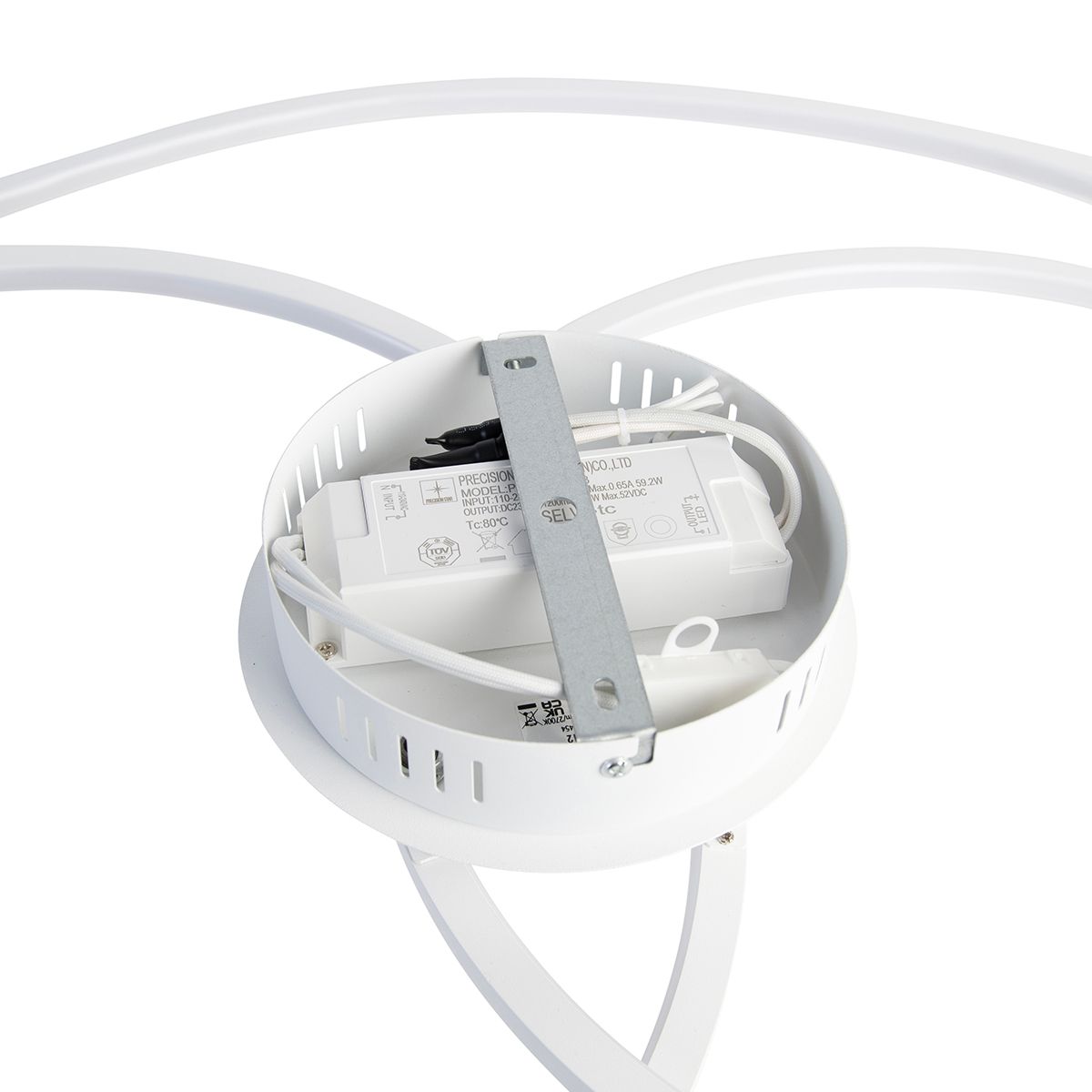Plafondlamp wit 78 cm incl. LED 3 staps dimbaar - Rowin