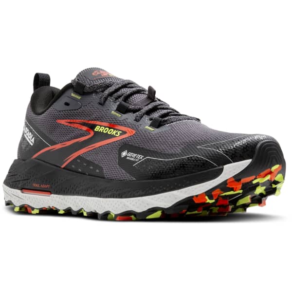Chaussure trail BROOKS CASCADIA 18 GORE-TEX BLACKENED PEARL/BLACK/TOMATO