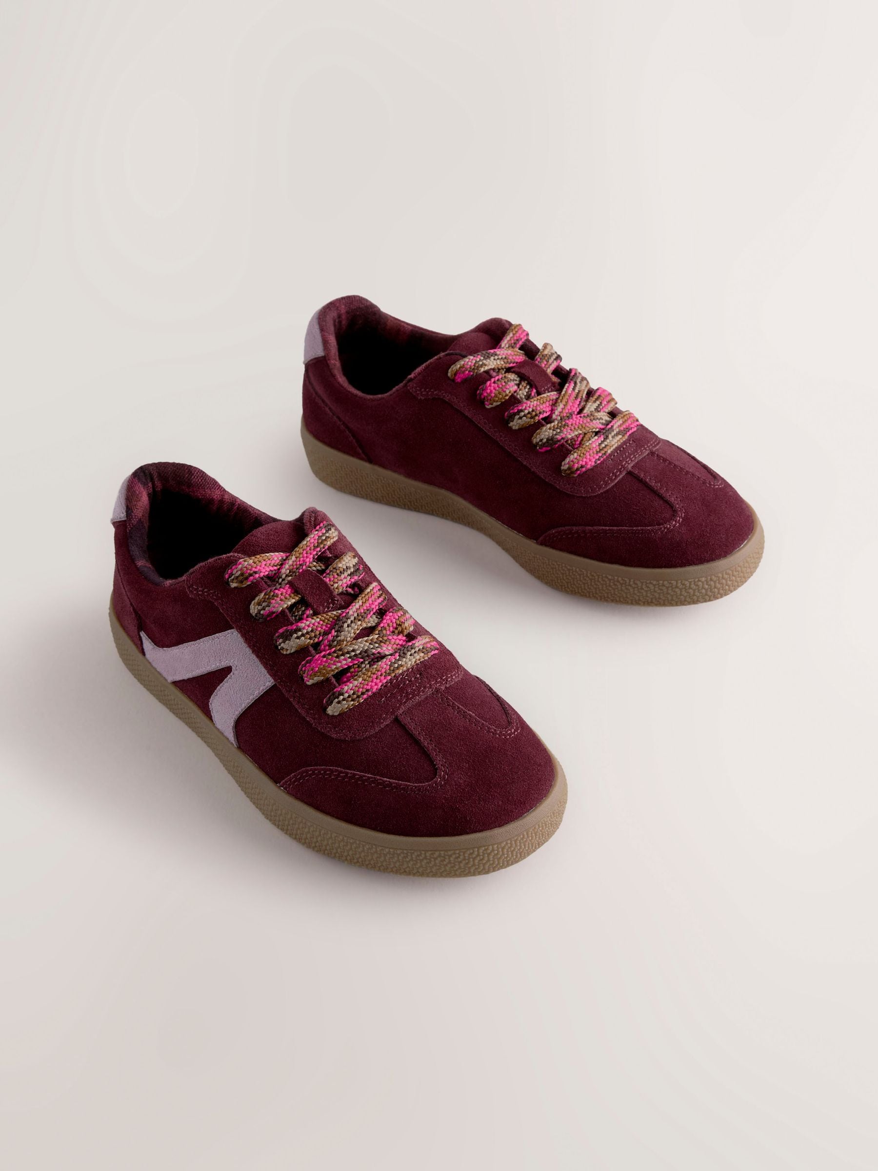 Bordeauxrood - Lifestyle sneakers met veters