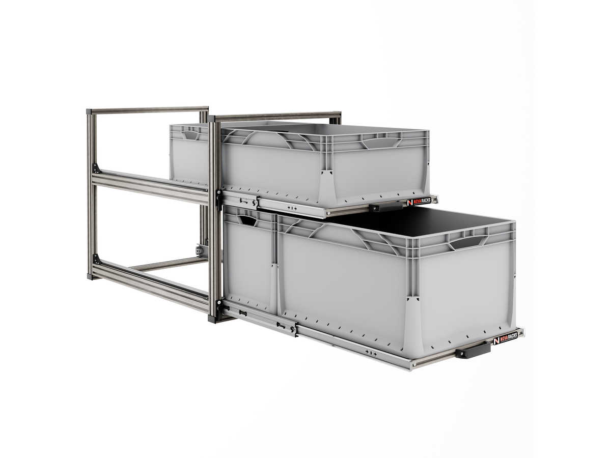 Nova Racks Serie V  2 Levels schuifopbergsysteem - 40x90x65 cm