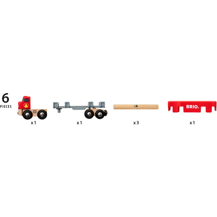 BRIO® WORLD Holztransporter mit Magnetladung 33657