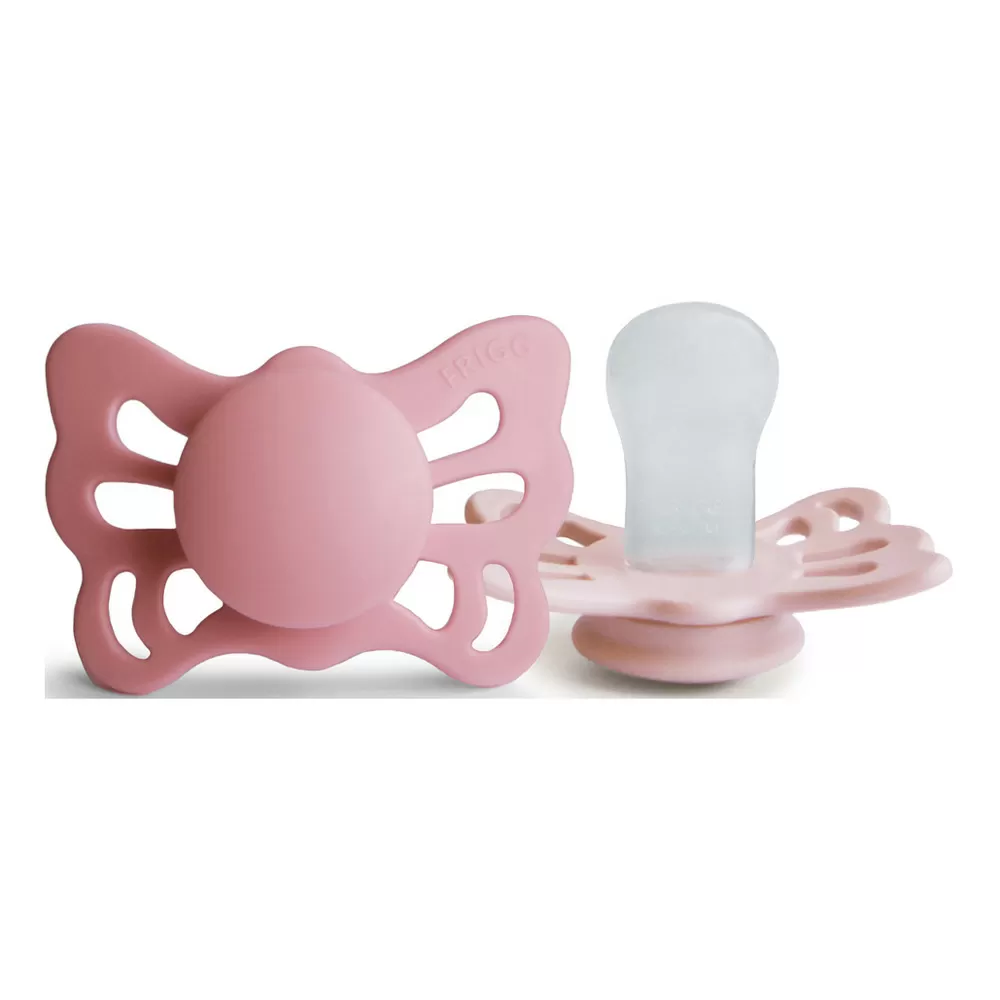 FRIGG Butterfly Anatomisk Silikone Cedar/Baby Pink str. 1 - 2 stk.