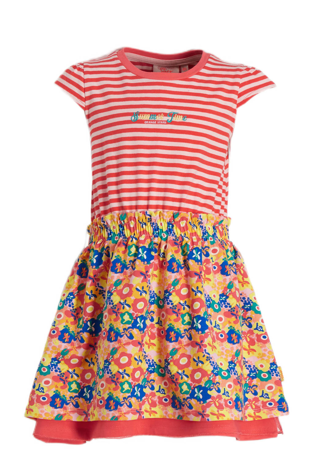 Orange Stars A-lijn jurk Manou met all over print roze