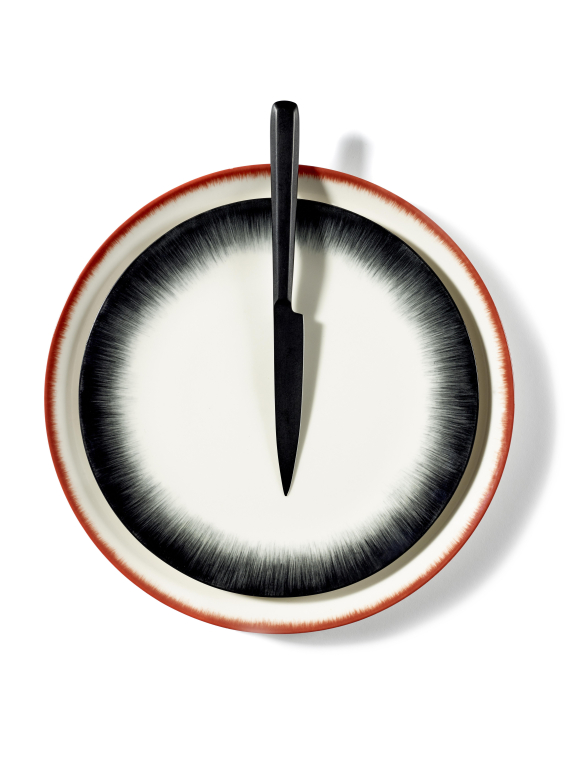 Serax Dé tableware by Ann Demeulemeester ontbijtbord Ø17,5 set van 2 White/Black 1