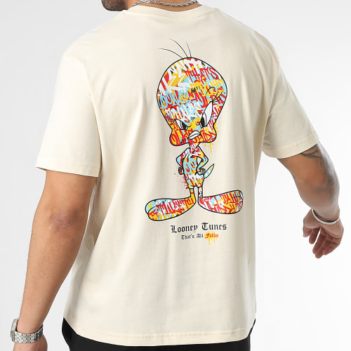 Tee Shirt Oversize Large Tweety Graff Beige