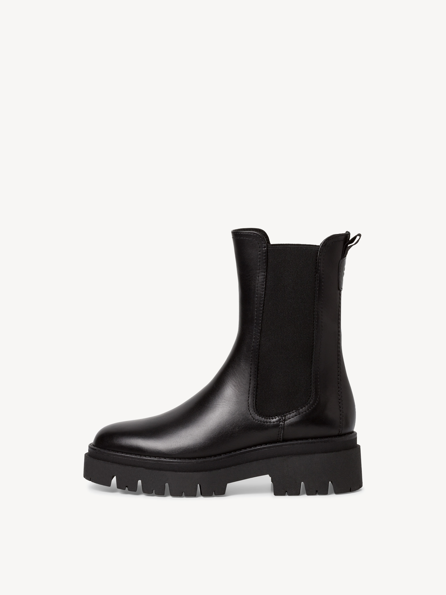 Leren Chelseaboot - zwart