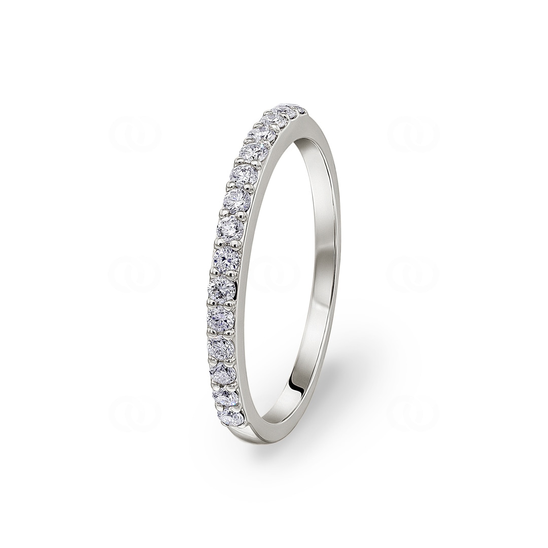 Mémoire-Ring 750/18 K Weissgold mit Diamanten 0.24 ct H/si