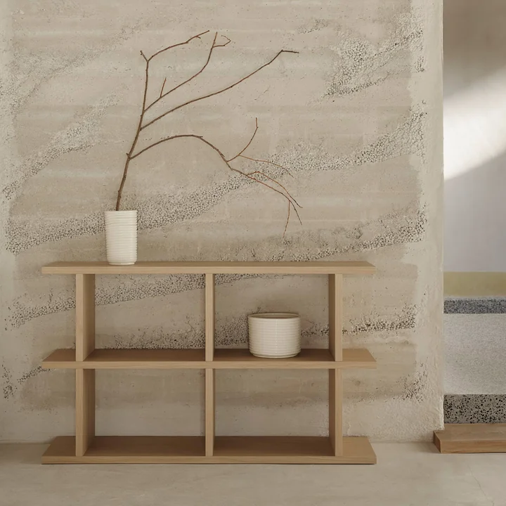 Ferm Living - Kona Bücherregal 2 x 2, 72 x 122,5 cm, Eiche natur