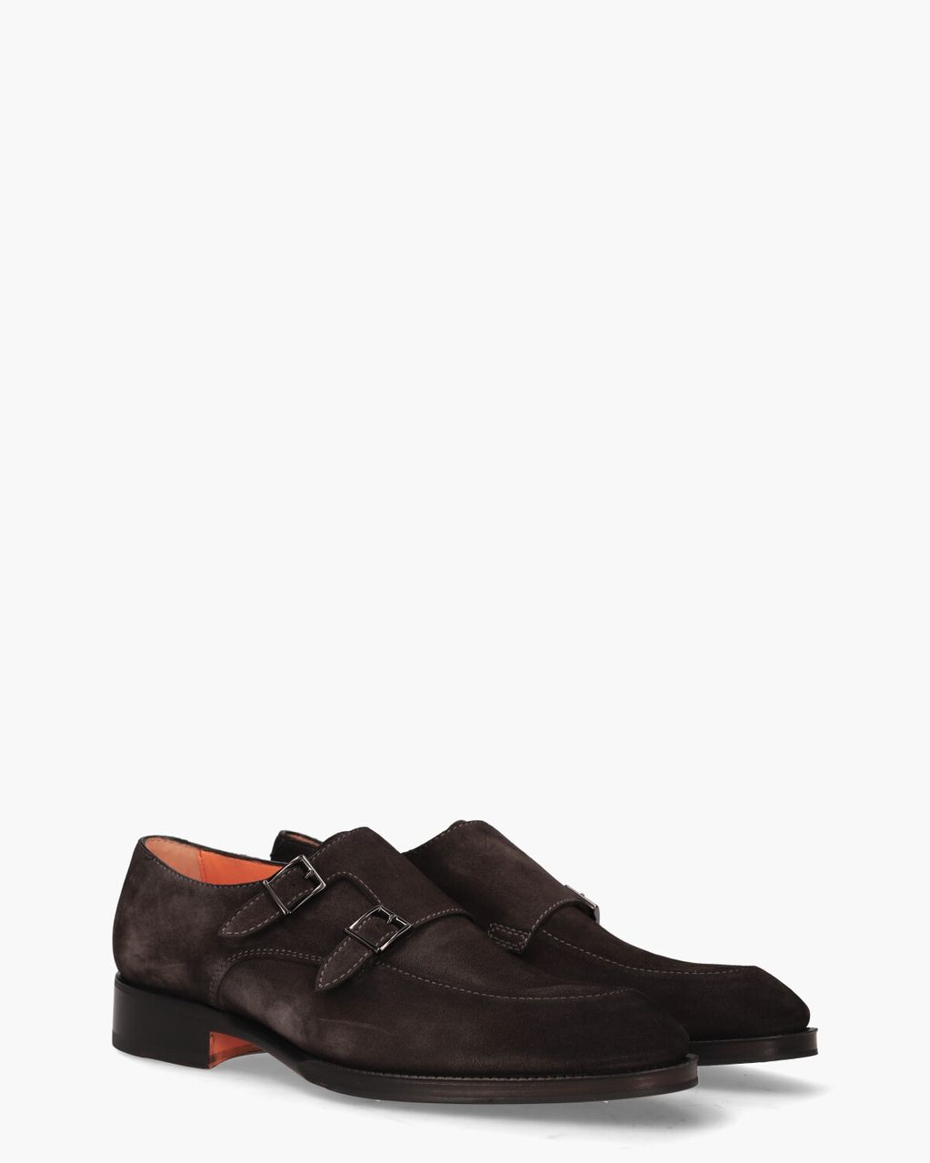 Santoni 18096 Donkerbruin Heren Gespschoenen