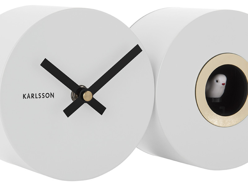 Wall Clock Duo Cuckoo KA5789BK Black