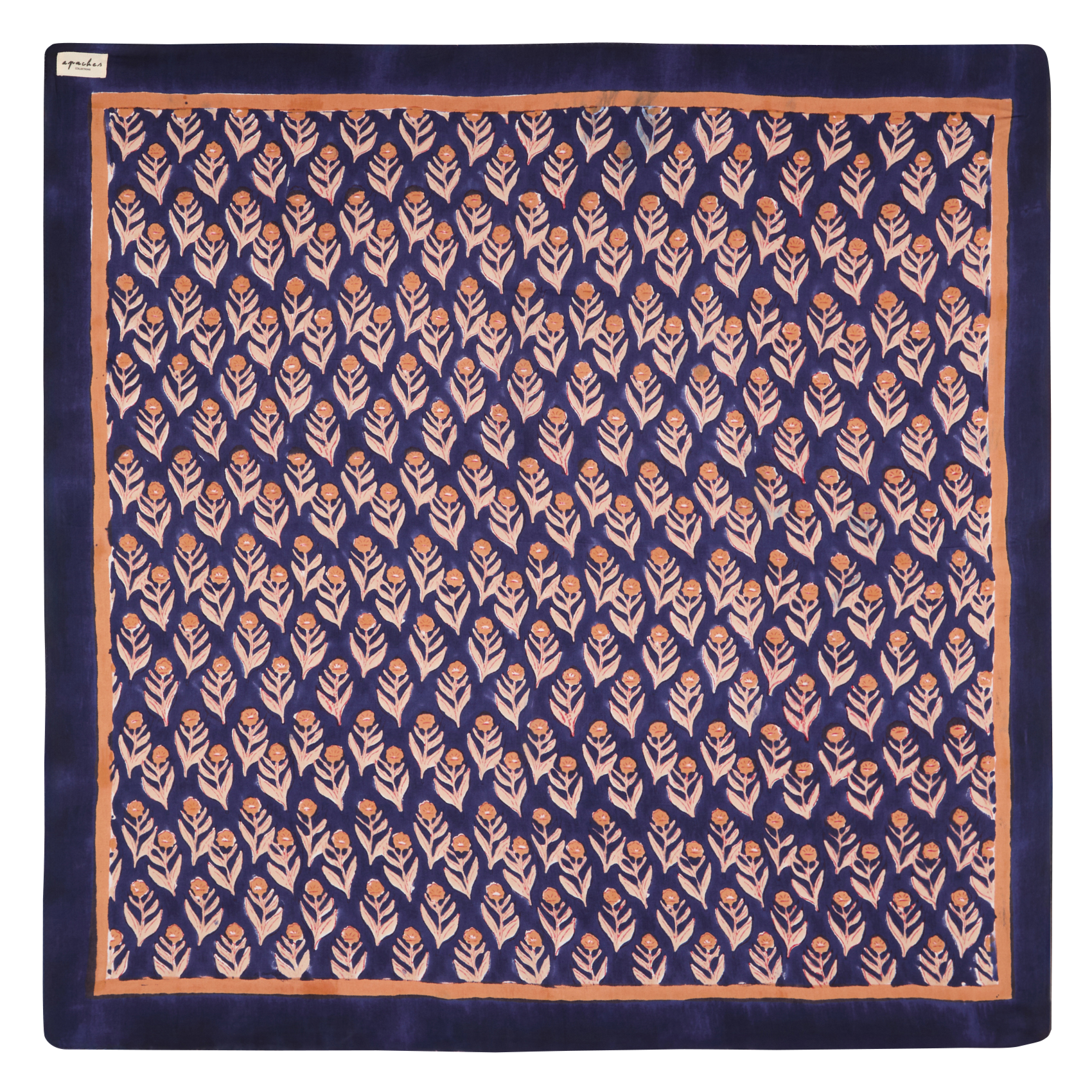 LALAVIDA - Foulard en satin imprimé | Bleu