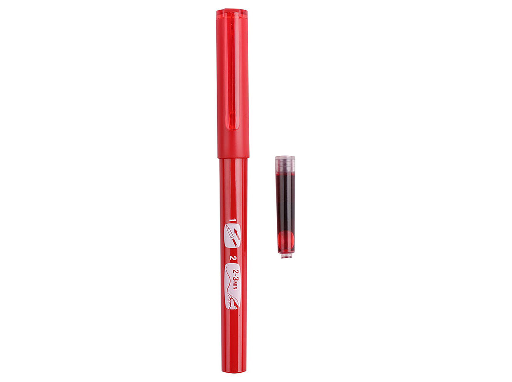 CANETA PONTA FINA AUCHAN 0.7MM VERM  RECARGA
