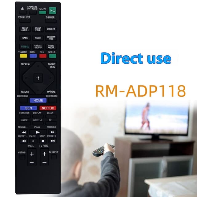 Udskiftning af fjernbetjening til RM-ADP118 til Sony Home Theater Player