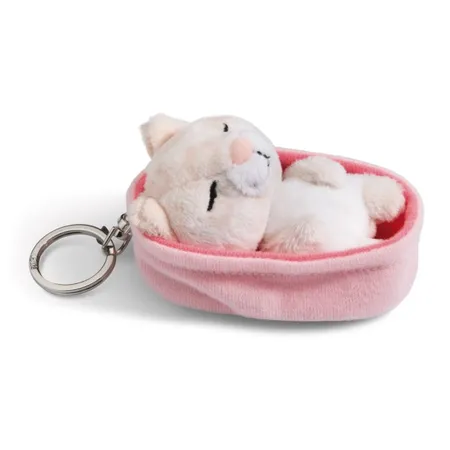 NICI Schlüsselanhänger Sleeping Pets Katze Leoprint, 8 cm