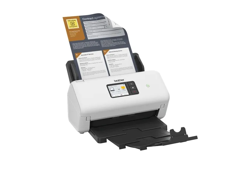 Brother ADS-4500W - Dokumentscanner - Dual CIS - Duplex - A4 - 600 dpi x 600 dpi - op til 35 ppm (mono) / op til 35 ppm (farve) - ADF (60 ark) - op til 5250 scanninger pr. dag - USB 3.0, Gigabit LAN, Wi-Fi(n), USB 2.0 (Host)