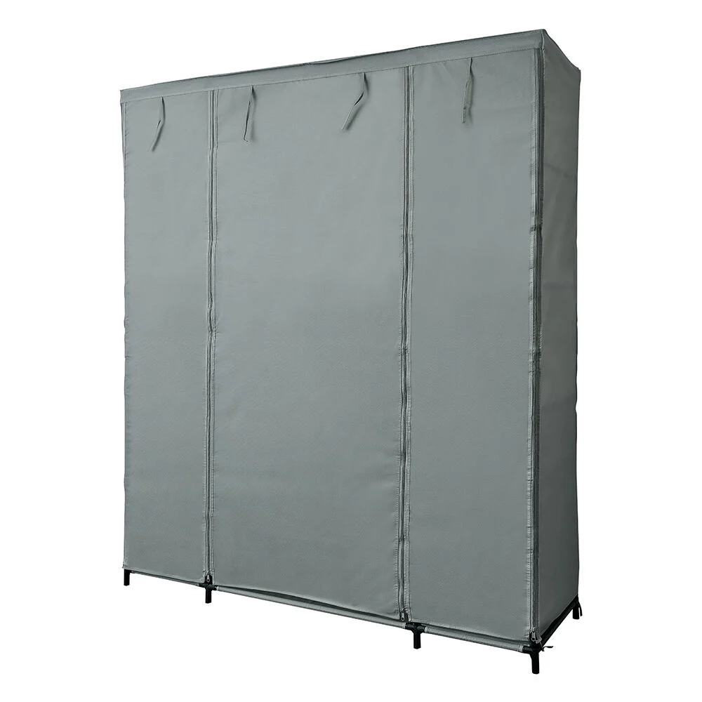 Armoire dressing tissu gris