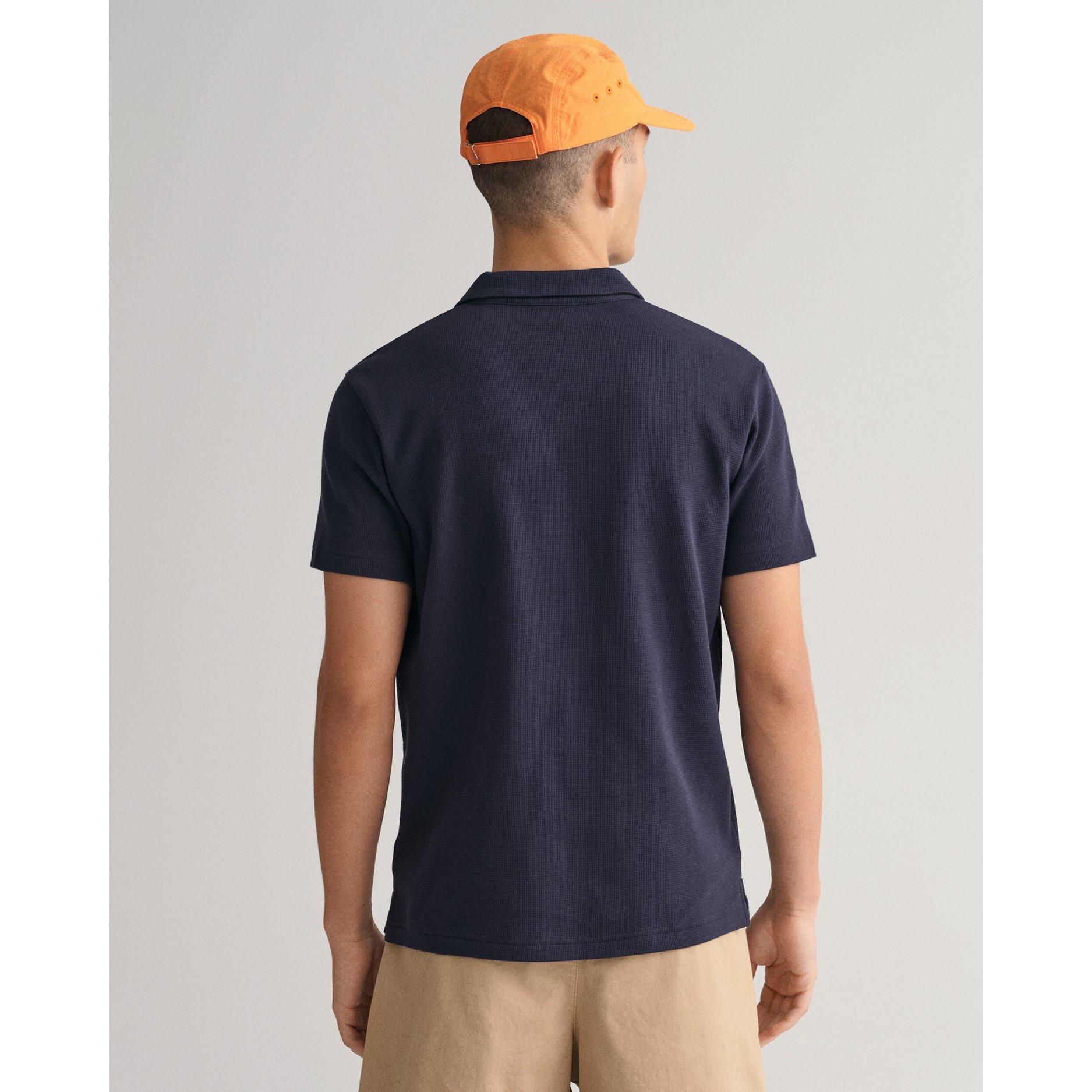 Gant WAFFLE TEXTURE SS-PIQUE DOVE BLUE S