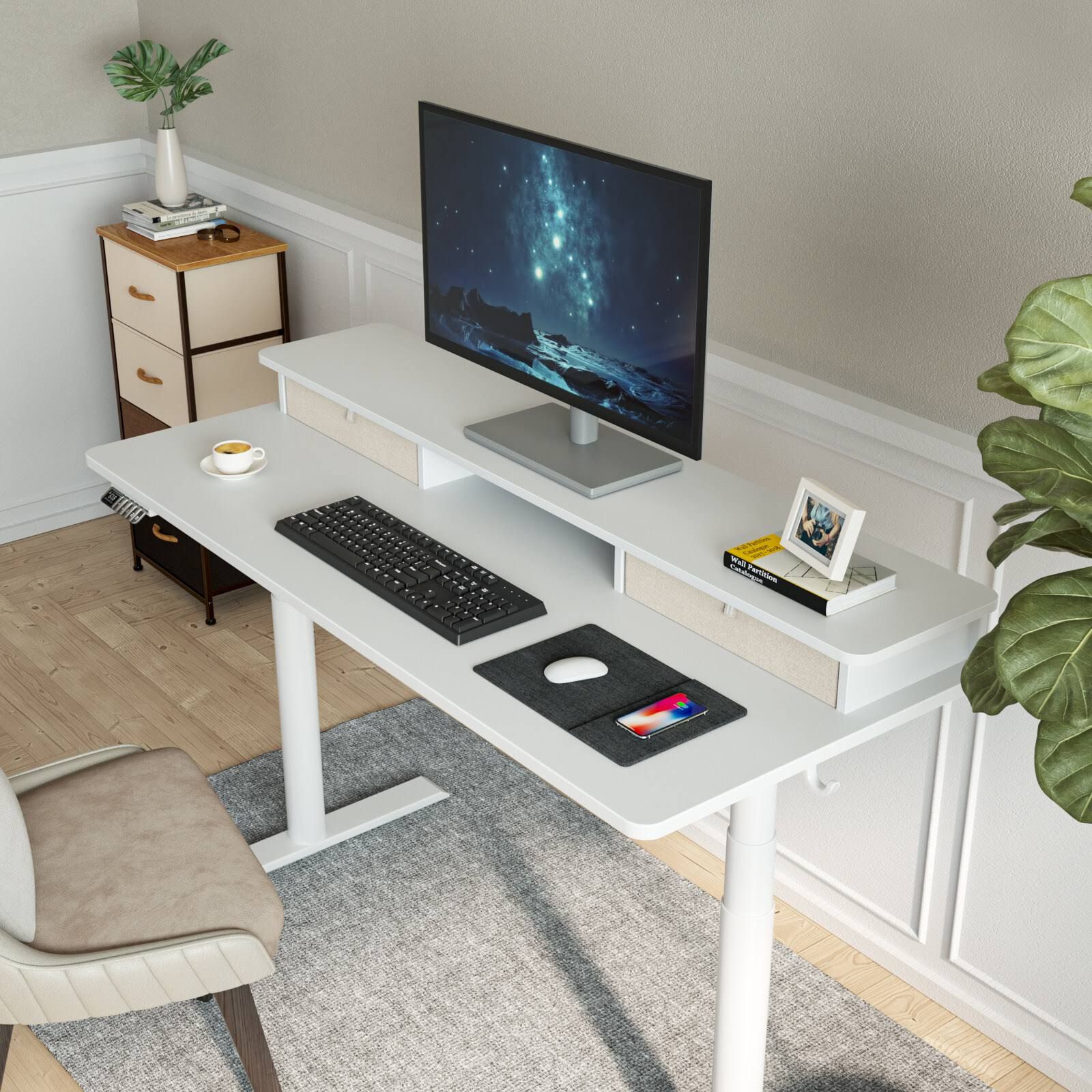 fezibo Brasa Elektrisch höhenverstellbarer Schreibtisch Ergonomischer Stehschreibtisch