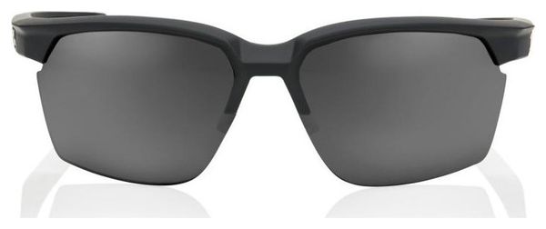 Paire de Lunettes 100% SPORTCOUPE Soft Tact Noir - Écran Fumé