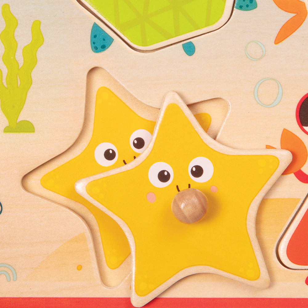 B.TOYS B. Sea Treasures - Holzpuzzle Meerestiere 8-teilig