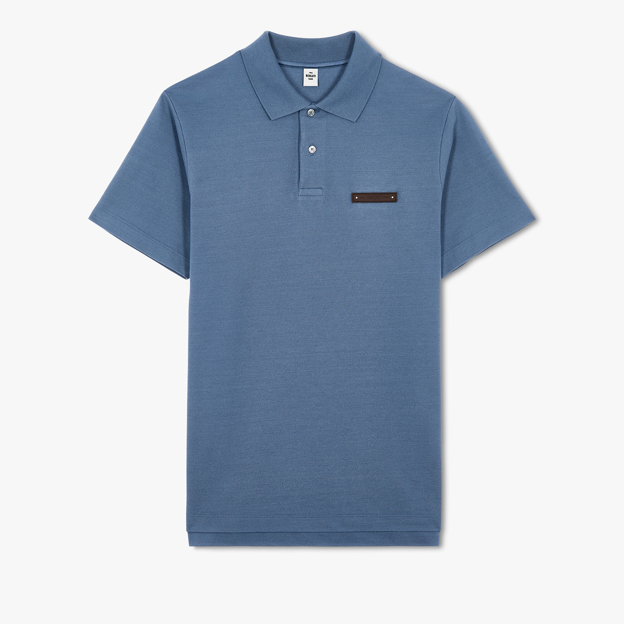 Polo Pique Avec Detail En Cuir