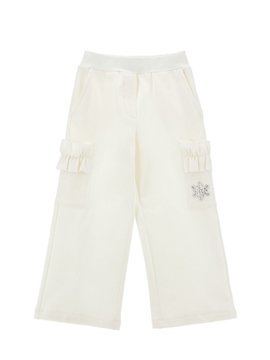 Monnalisa Fleece Trousers With Ruffles