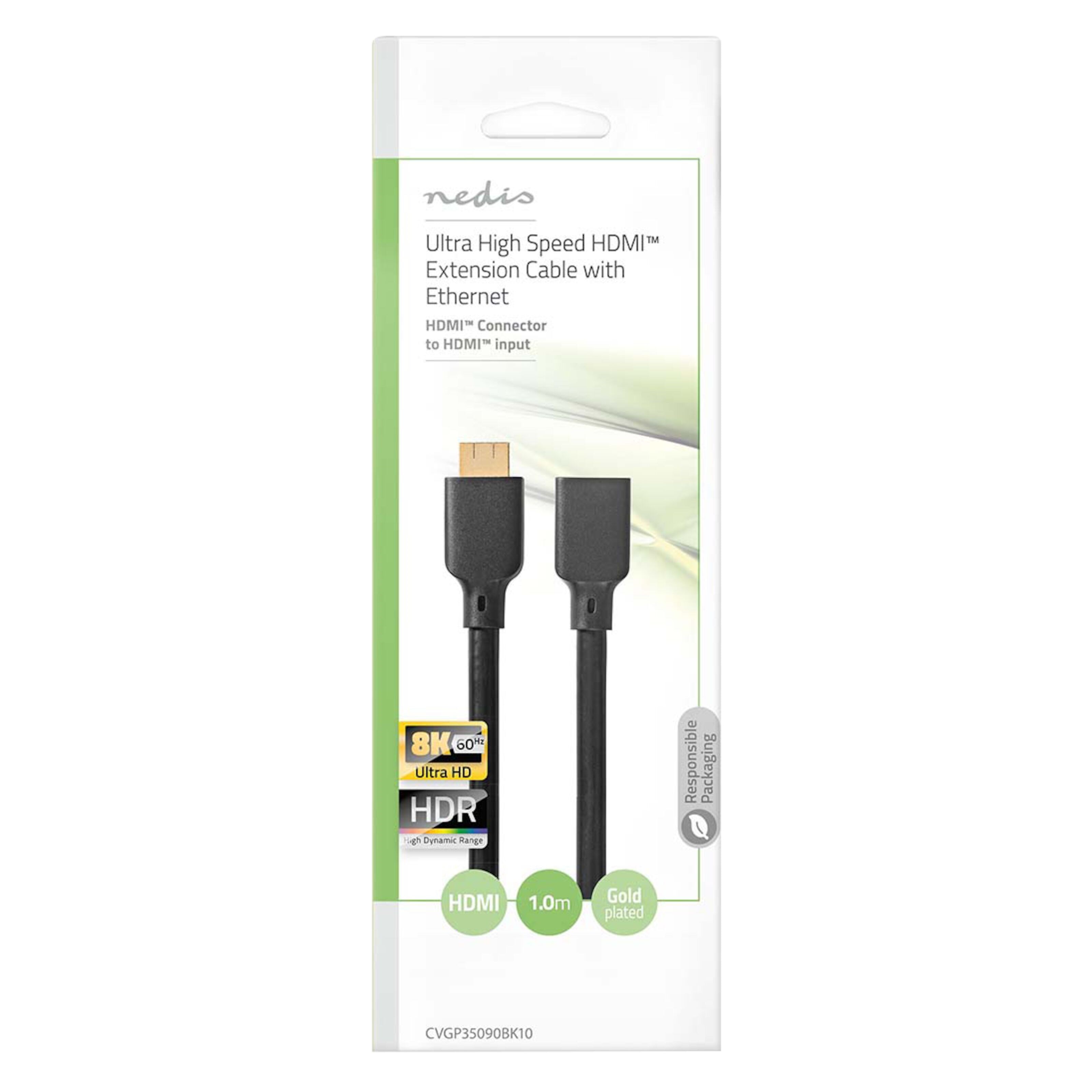 Nedis HDMI-forlenger 8K/60 Hz 1 m