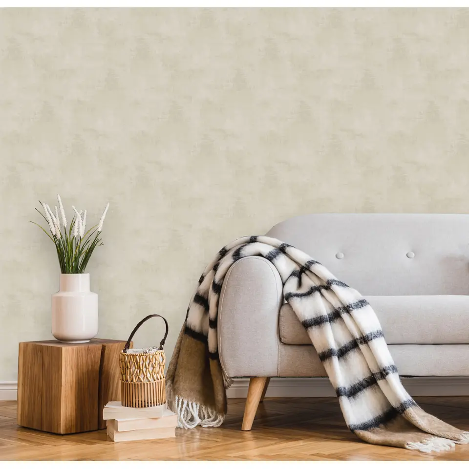 Dutch Wallcoverings - Solitär chalk lichtbeige - 0,53x10,05m