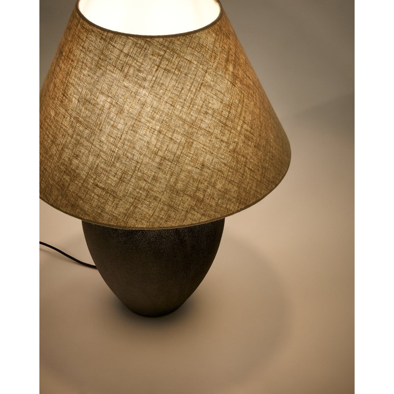 Lampe de table Mercadal en céramique avec finition noire
