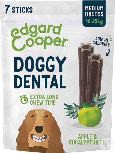 Edgard & Cooper Mâchticks Pour Chiens Moyens Pomme & Eucalyptus 7 Sticks