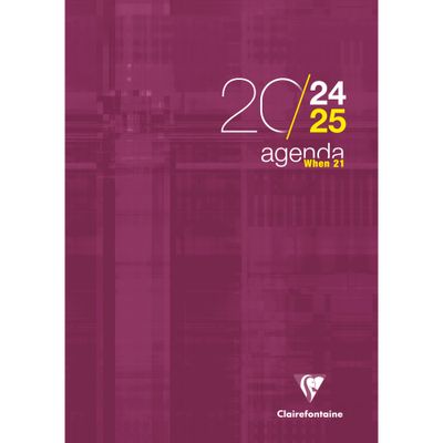 Agenda When - 1 semaine sur 2 pages - A4 (21 x 29,7 cm) - disponible dans différentes couleurs - Exacompta
