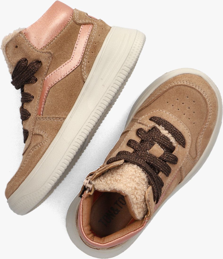 TON & TON cognac ton & ton hoge sneaker swann
