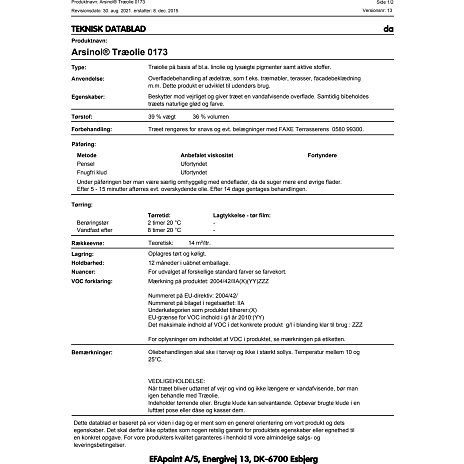 Arsinol træolie 2,5 liter - mahogni