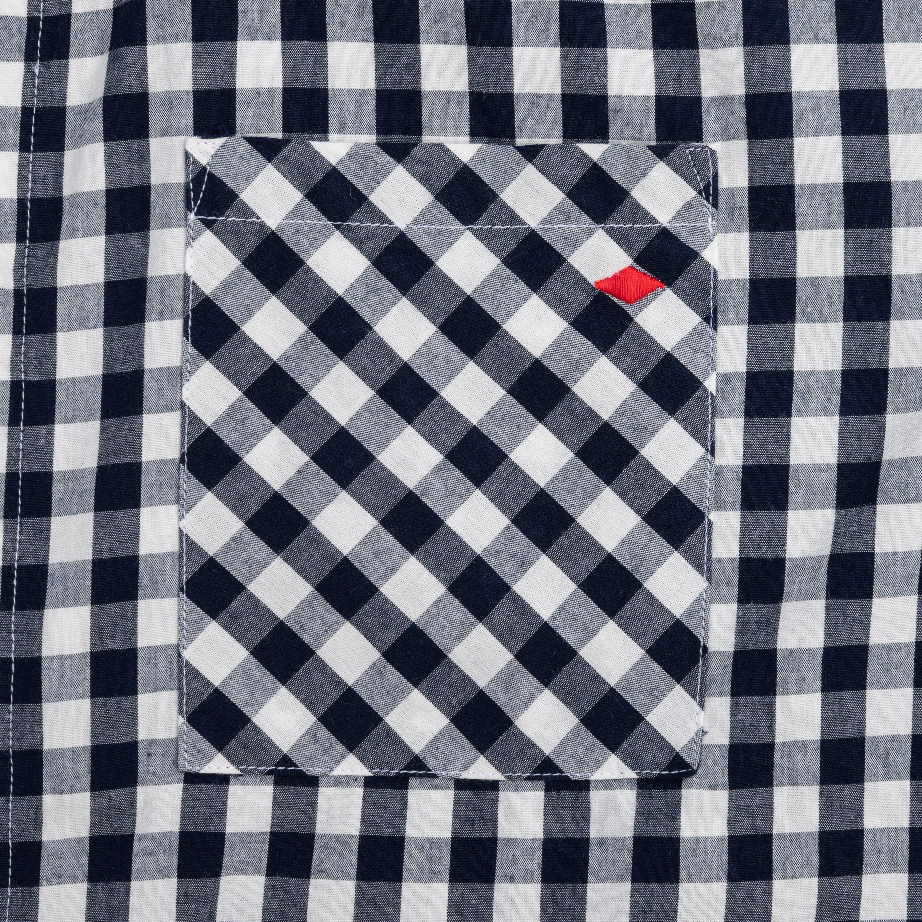 Lee Cooper Mens Gingham Check Short Sleeve Shirt