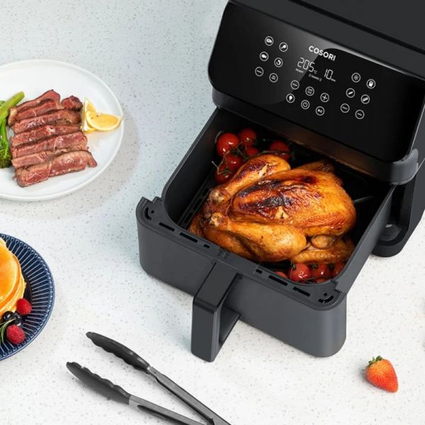 Fritadeira Cosori AirFryer Premium II Chef Edition 6.2L   Pack 50 Papéis Protetores
