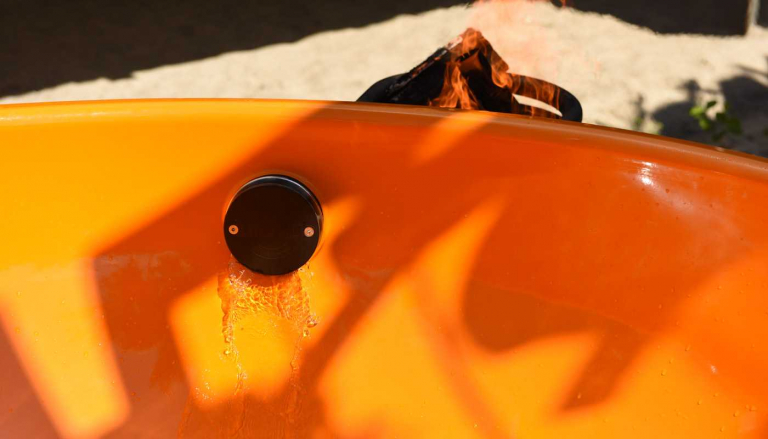 Weltevree Dutchtub Original hottub houtgestookt oranje
