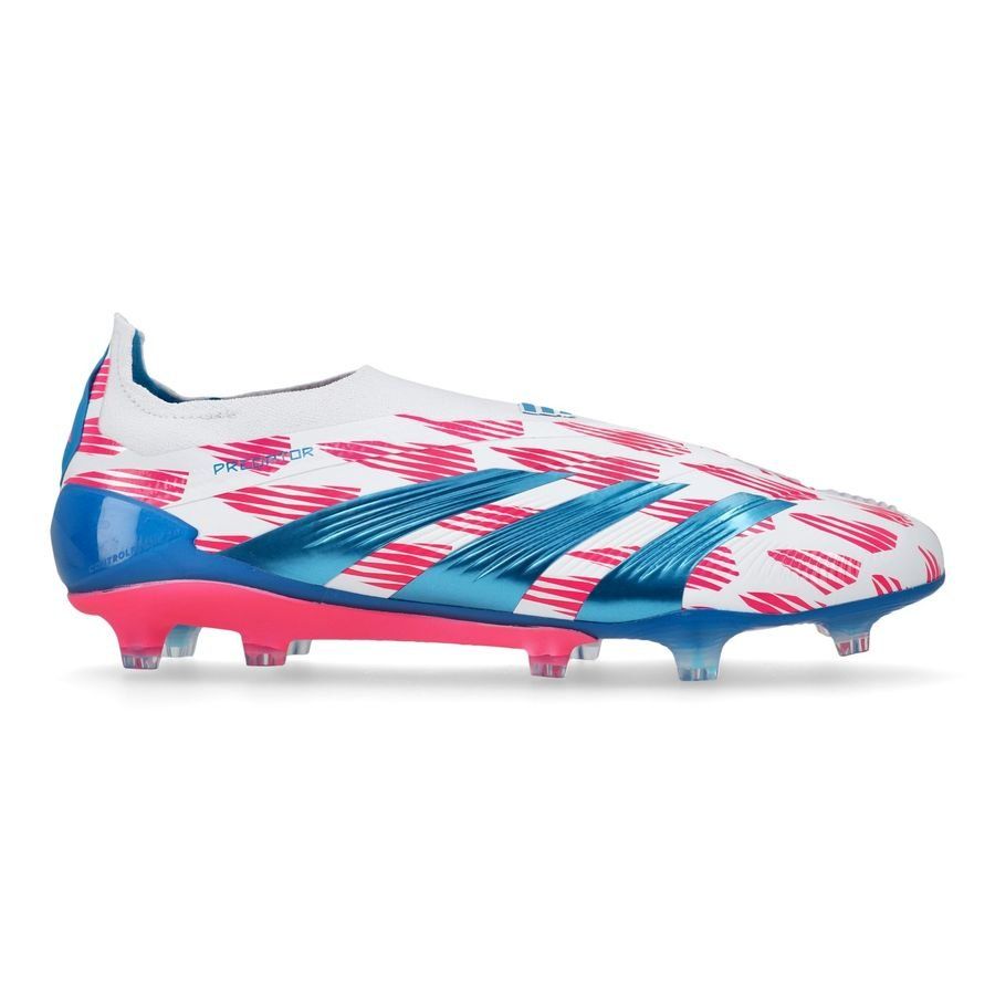 adidas Predator Elite Laceless FG Reemergence - Blanc/Bleu/Rose