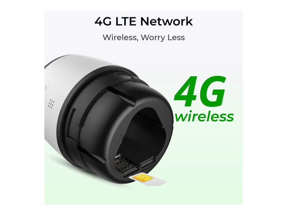 Reolink Go Series Plus - Netværksovervågningskamera - kugle - vejrbestandig - farve (Dag/nat) - 4 MP - 2560 x 1440 - 2K - fast brændvidde - audio - trådløs - 4G, 3G, LTE, WCDMA, HSPA , UMTS - H.265 - DC 5 V