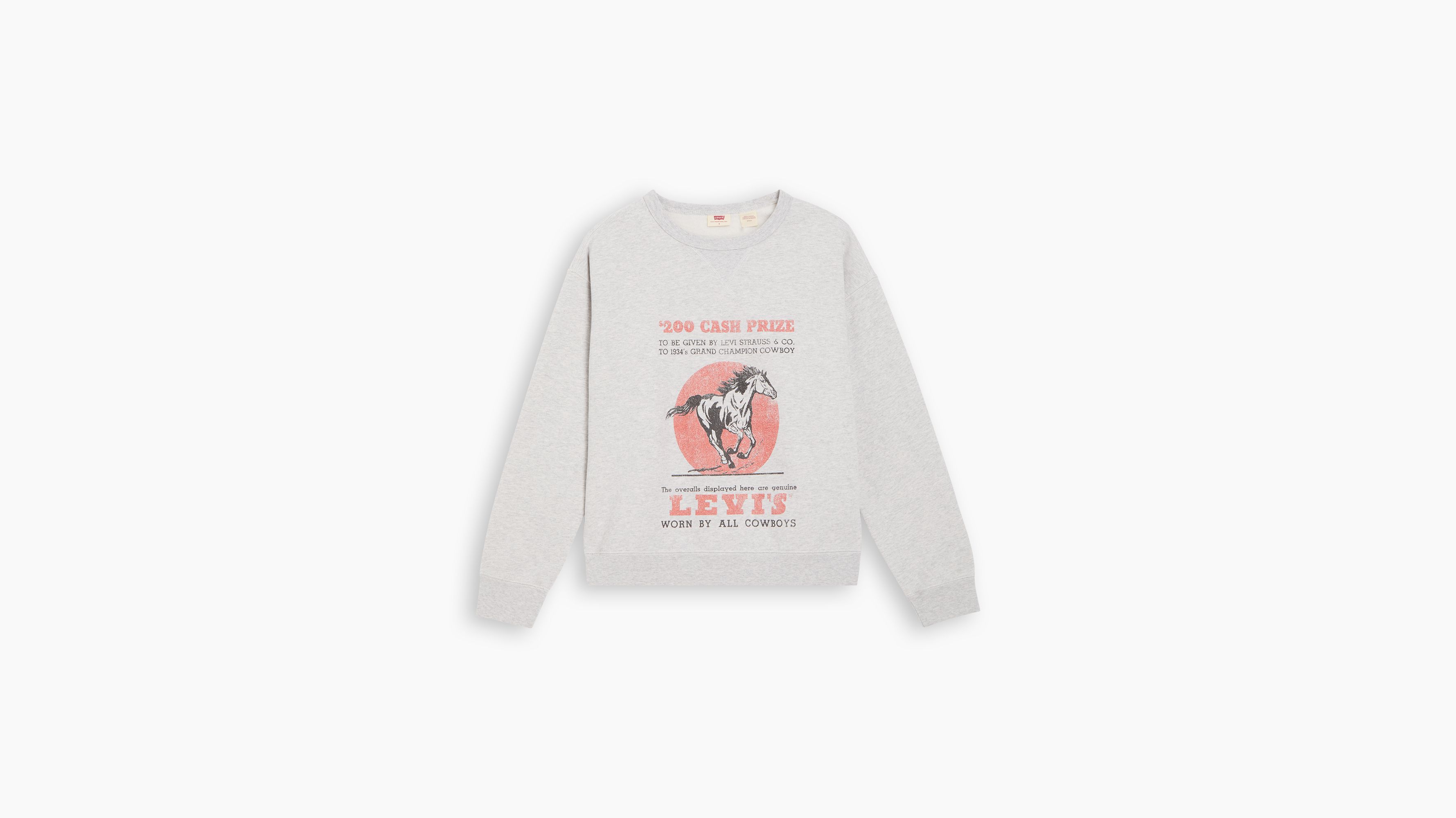 Sweat-shirt à col rond graphique signature - Crew Cash Prize Orbit Heather Gray - Gris