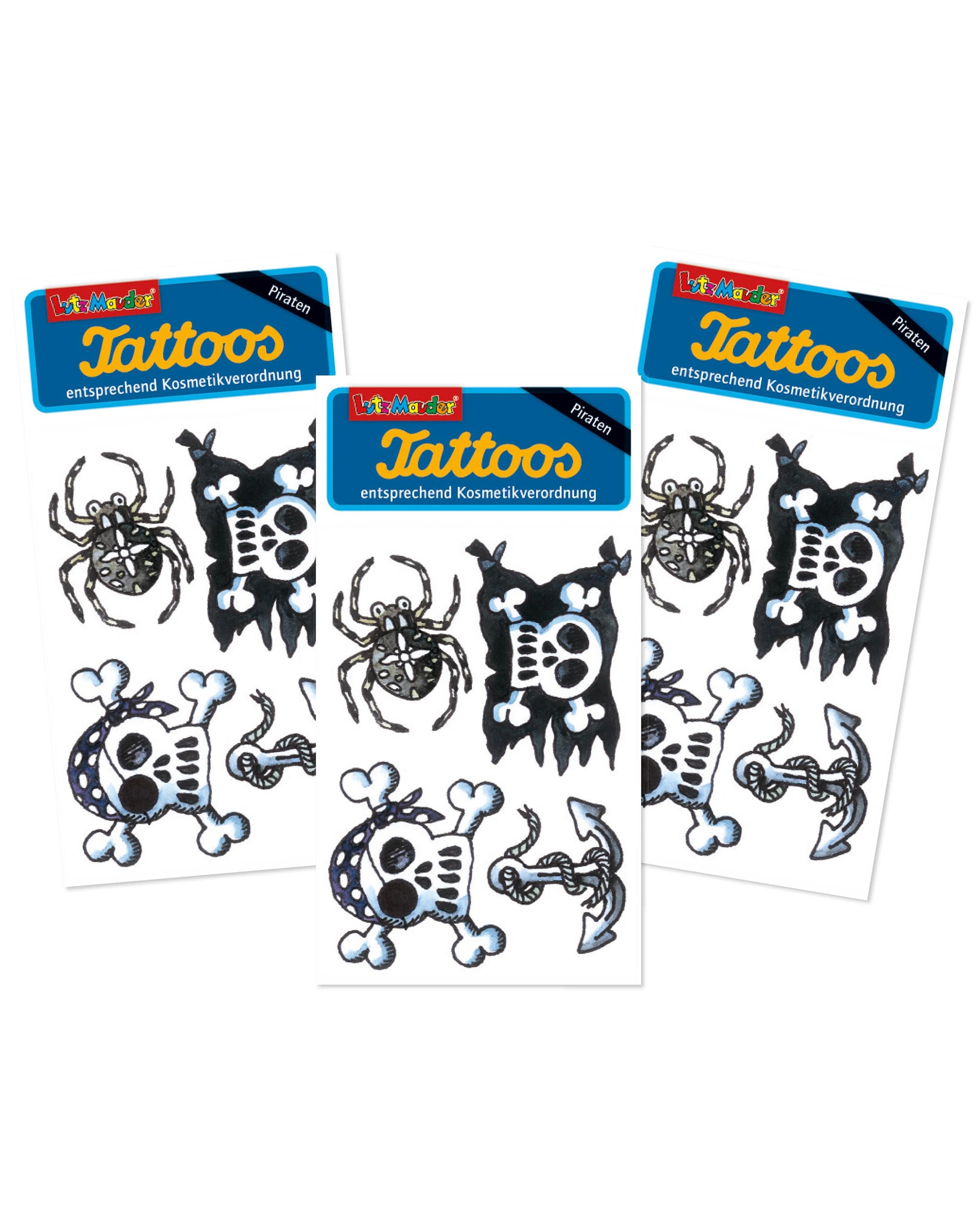 Tattooset TOTENKOPF 3-teilig