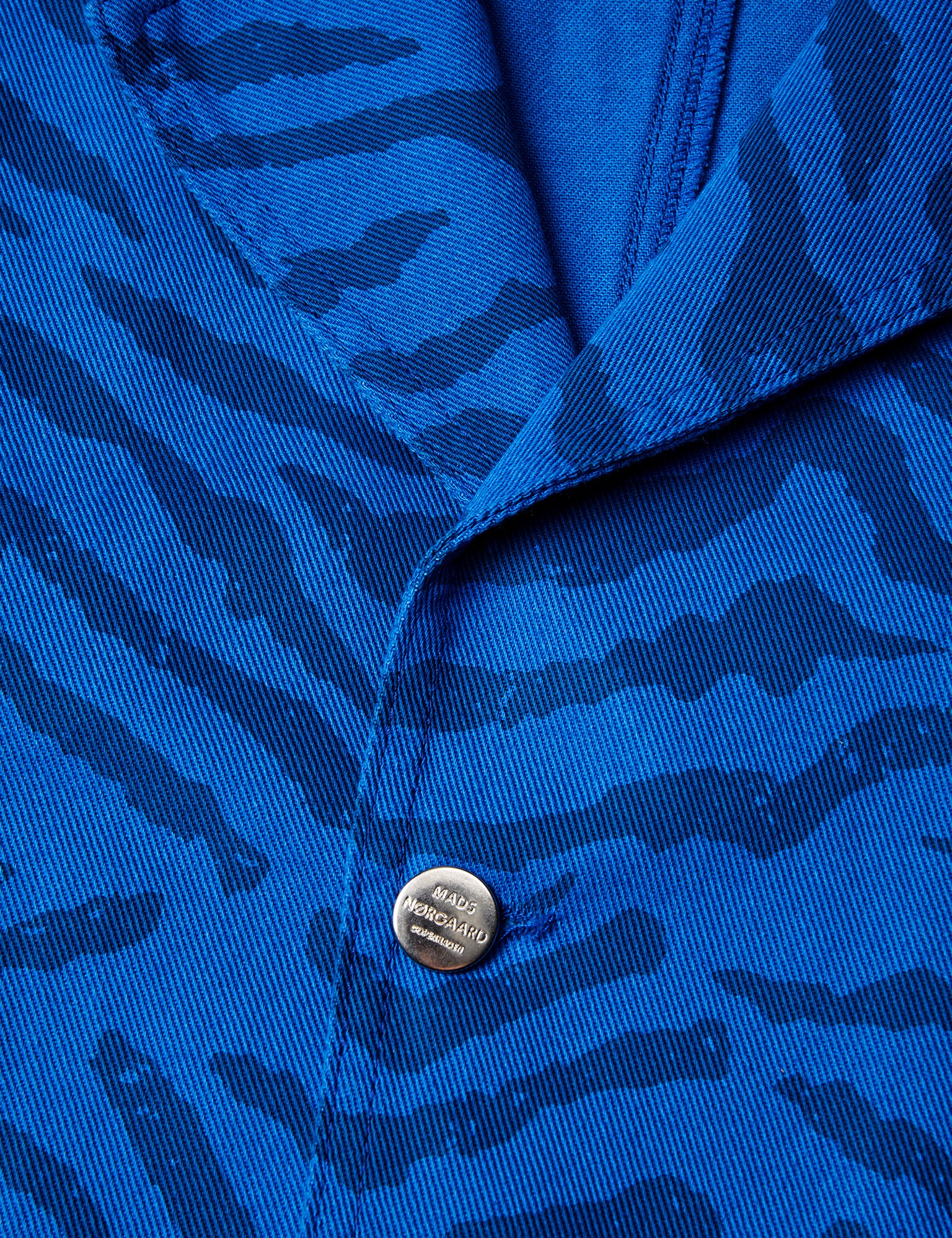 Mads Nørgaard  Sketch Denim Denya jakke - Denim Zebra Aop/Olympian Blue