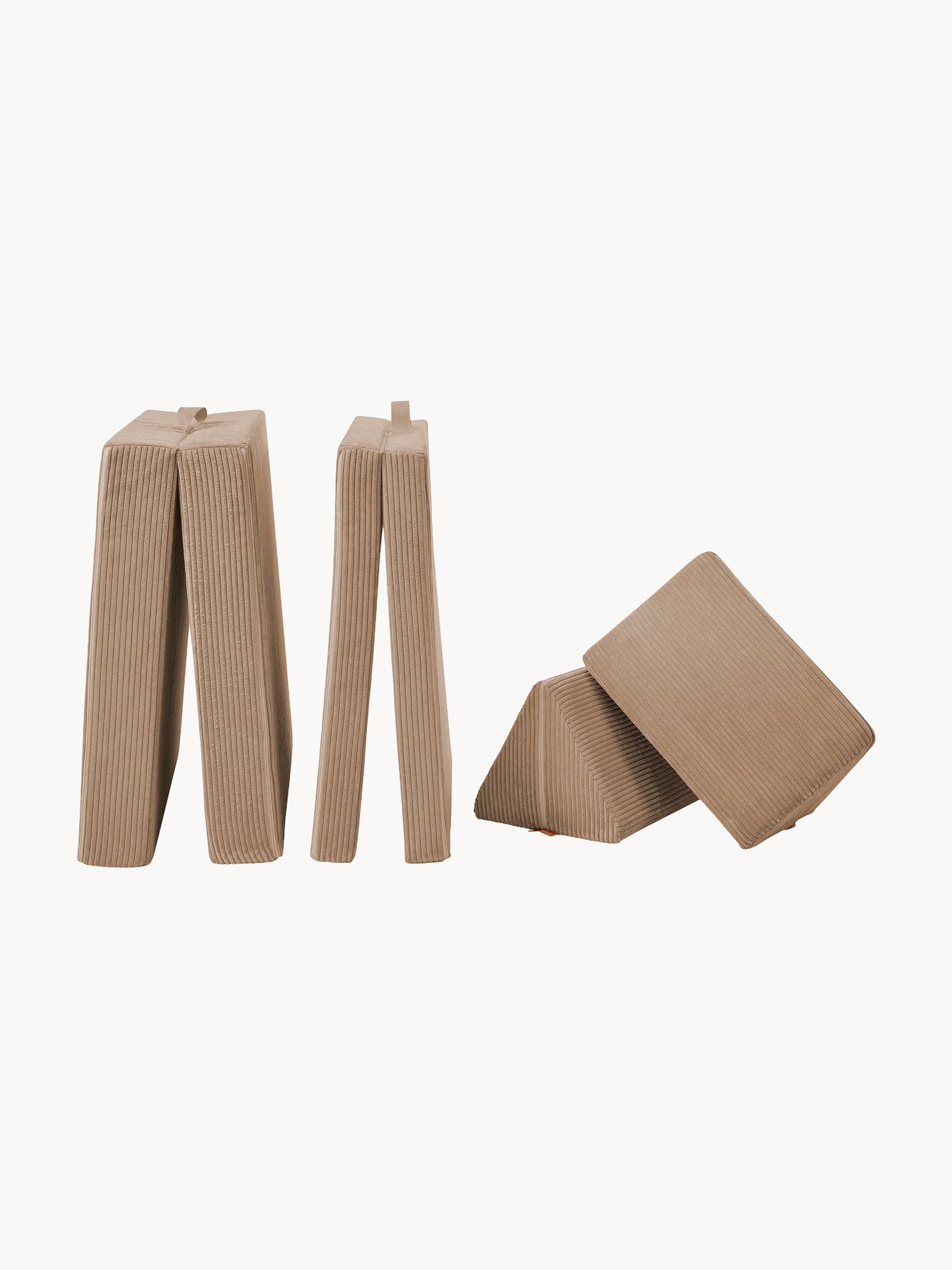 Handgemaakte modulaire fluwelen kinderspeelbank Mila