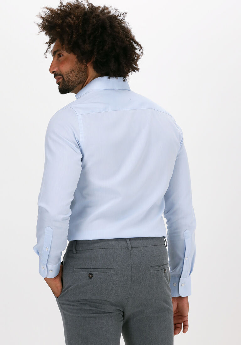 PROFUOMO lichtblauwe profuomo klassiek overhemd fine twill - slim fit - non iron