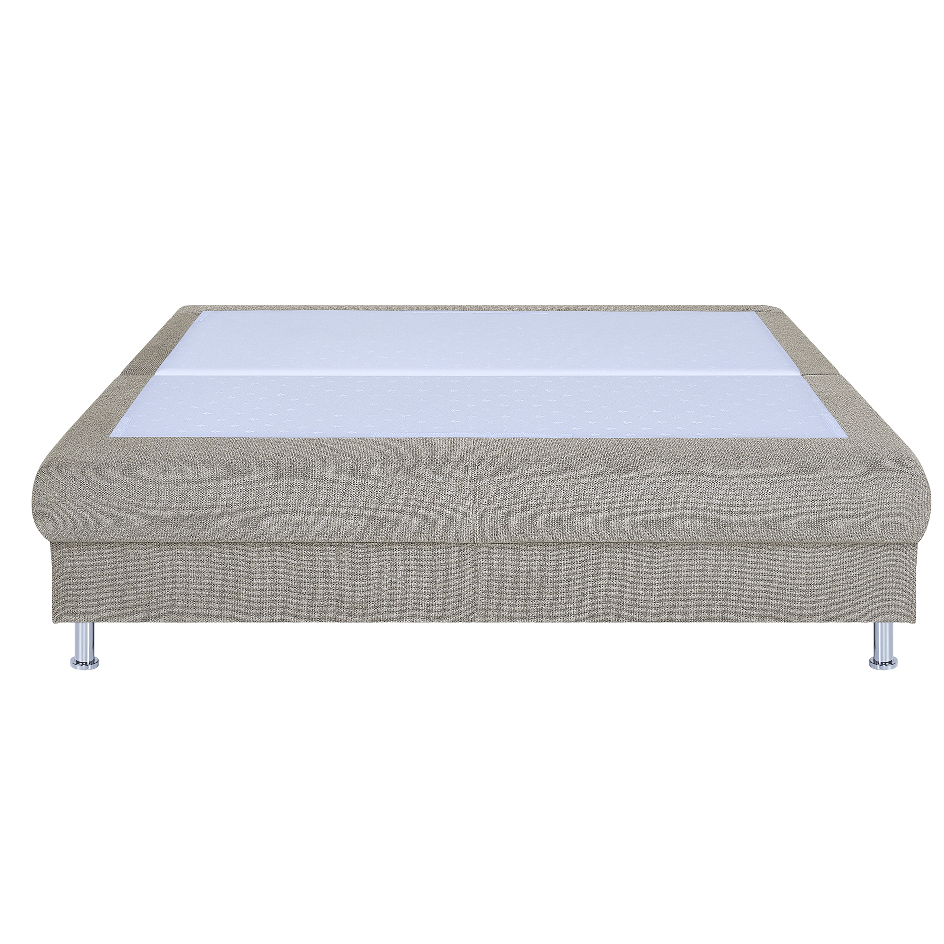 Schlafsofa - beige - Staukasten - integrierter Topper