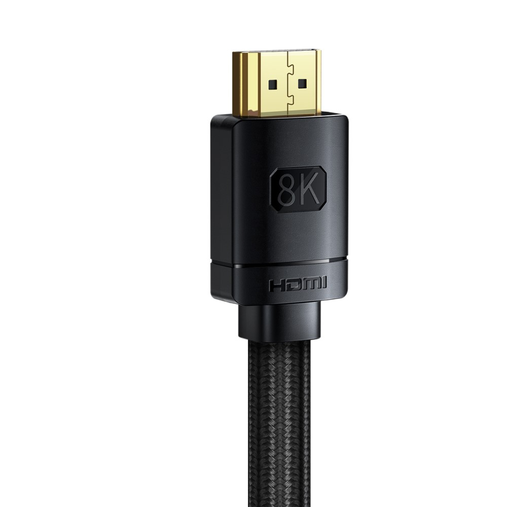 (1m) High Definition Series 3D / 8K Ultra HD High Speed 2.1 Nylon HDMI Kabel mit vergoldetem Stecker - Schwarz