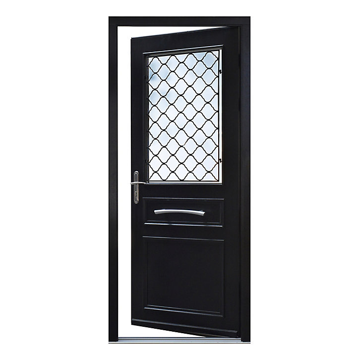 Porte d'entrée FORTIA bois Bolata 98 x h.218 cm poussant droit