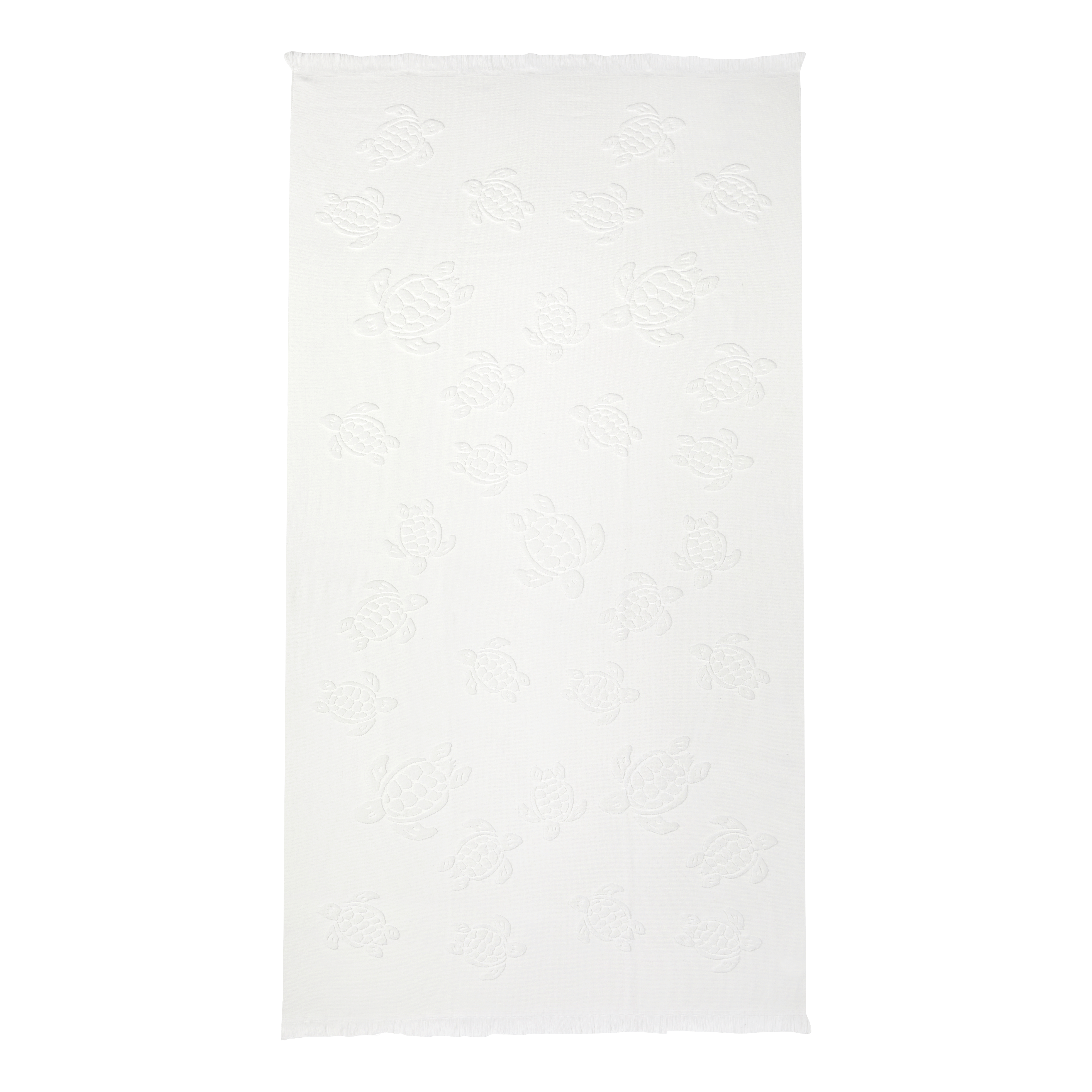 Serviette de Plage Fouta Uni en coton biologique Jacquard Tortues | Serviette Vilebrequin STHU1201