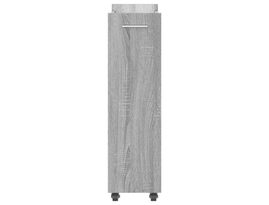 VIDAXL - Armoire de rangement Armoire avec roues sonoma gris 60x22x79 cm bois d'ingénierie