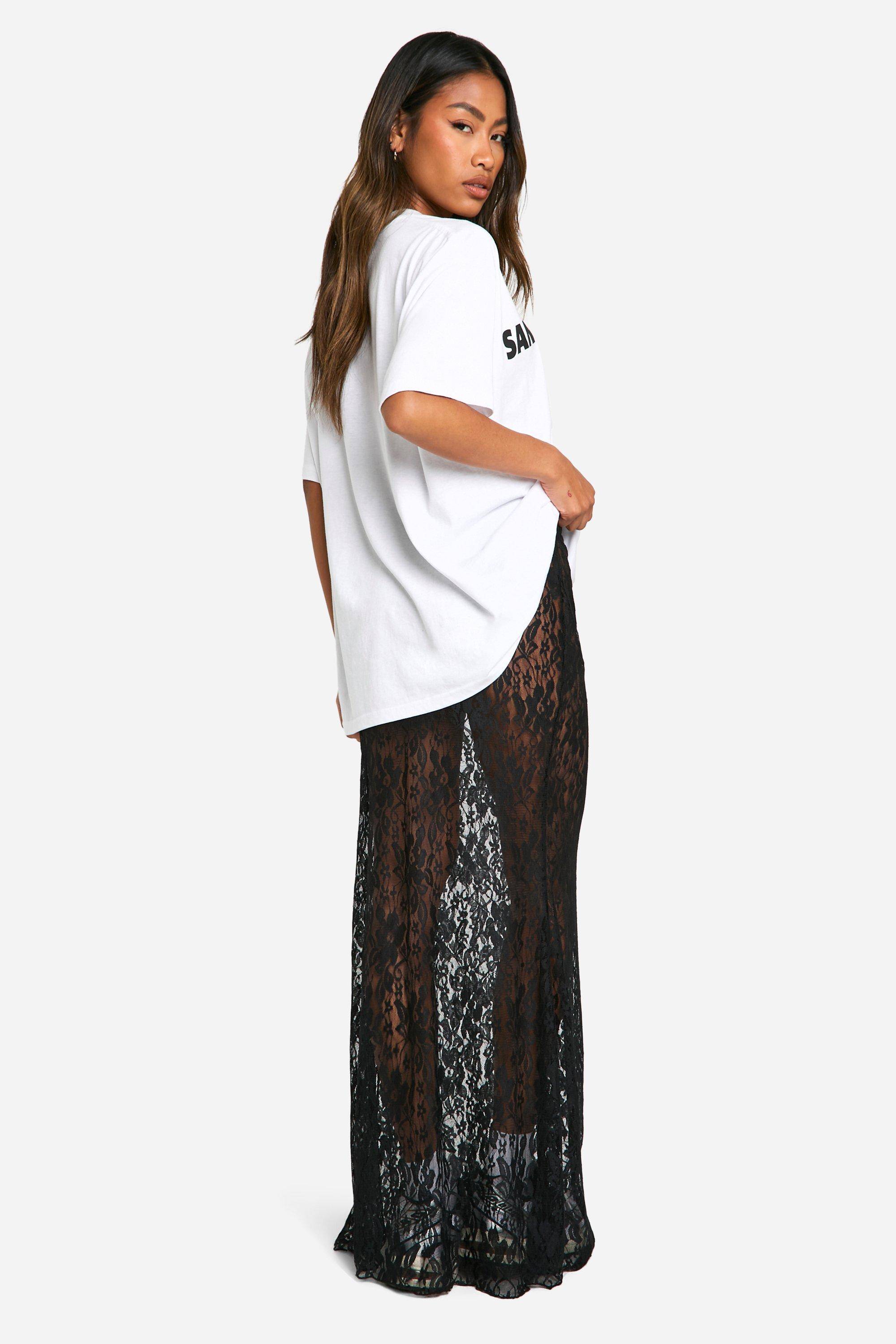 boohoo Jupe colonne maxi en dentelle